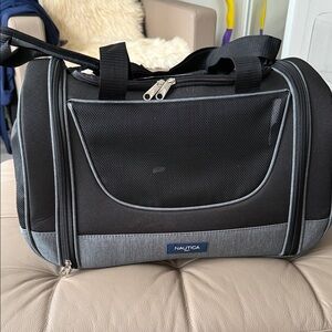 Nautica Black and Gray Duffel Bag